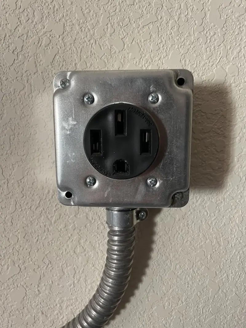 NEMA 14-50 outlet installed for Electrical Panel Upgrade in Rome